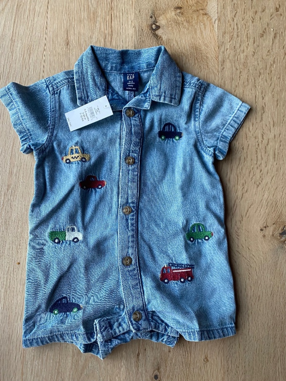 NEW! Baby Gap Jean Vehicle Romper/Onesie